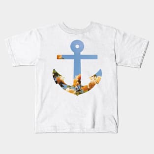 YELLOW ROSE ANCHOR Kids T-Shirt